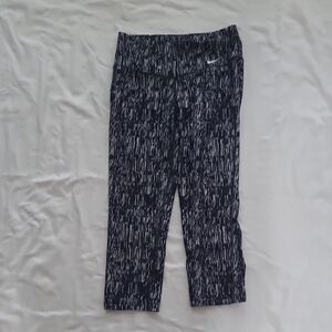Nike Kids Black and White Patterned Leggings
